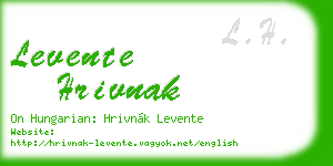 levente hrivnak business card