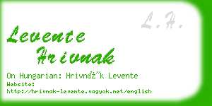 levente hrivnak business card